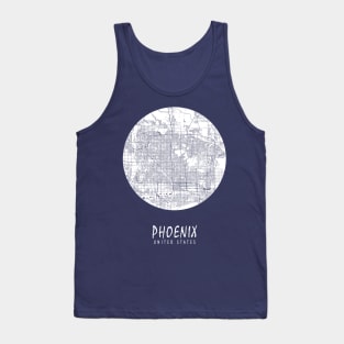 Phoenix, Arizona, USA City Map - Full Moon Tank Top